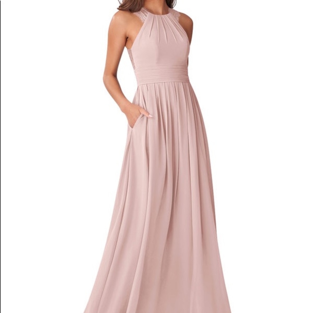 Azazie Colleen dress size 0 dusty rose